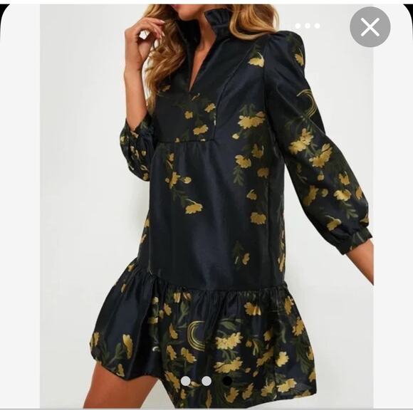 Tuckernuck Dresses & Skirts - Tuckernuck Navy Floral Jacquard Dress – XS